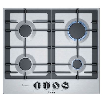 Picture of Bosch: Bosch PCP6A5B90 Stainless Steel Gas Hob